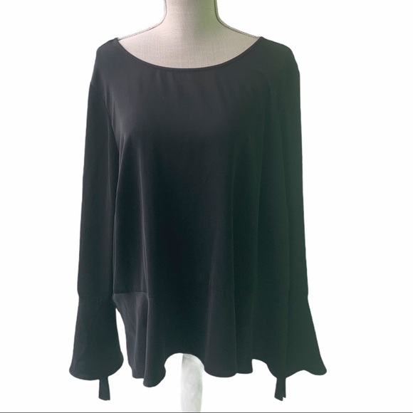 Eloquii Tops - Eloquii black long sleeve blouse size 22